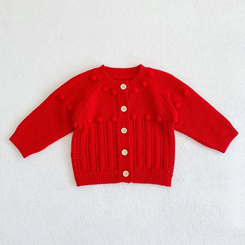 Autumn Winter Newborn Baby Girls Knitting Clothing Set Floral Embroidery Cardigan+Jumpsuit Infant Baby Knitted Clothes Suit