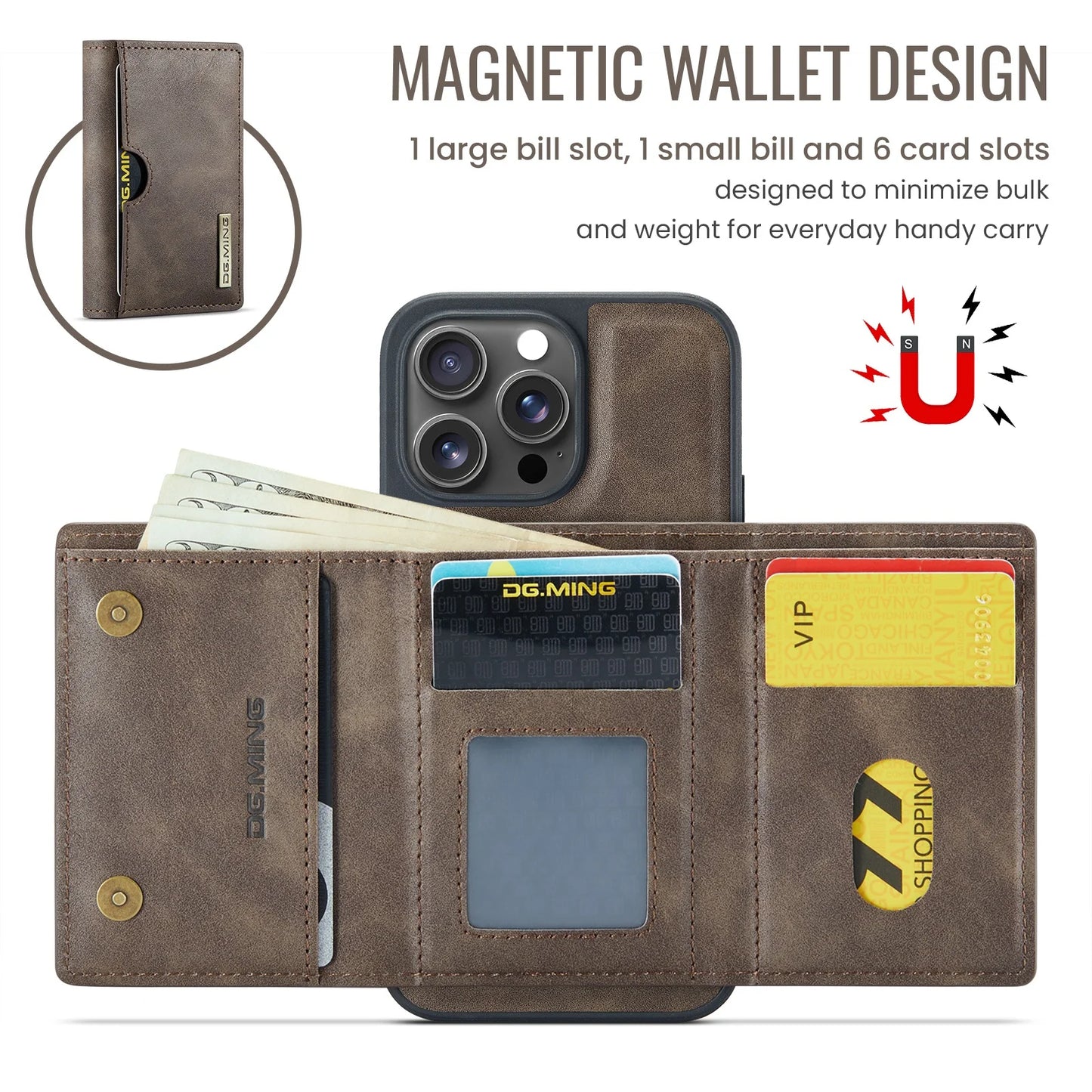 Magnetic Leather Wallet Card Phone Case For iPhone 17E 17 Air 16E 16 Pro Max 15 Plus 14 13 12 11 Flip Wireless Charging Cover