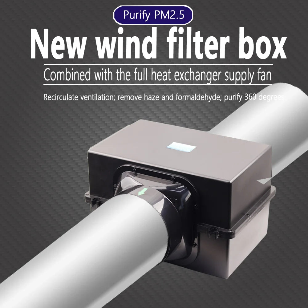 3 Layers Purification Filter Box with Hepa and Carbon Filter For Ventilation System HVAC System Heating And Cooling Ventilation