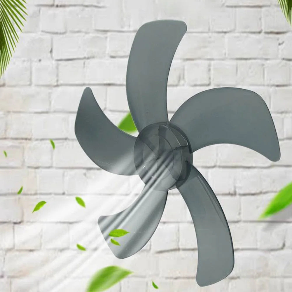 1 Pcs 16 Inch Household Plastic Fan Blade Five Leaves With Nut Cover For Pedestal Fan Table Fanner Accessory