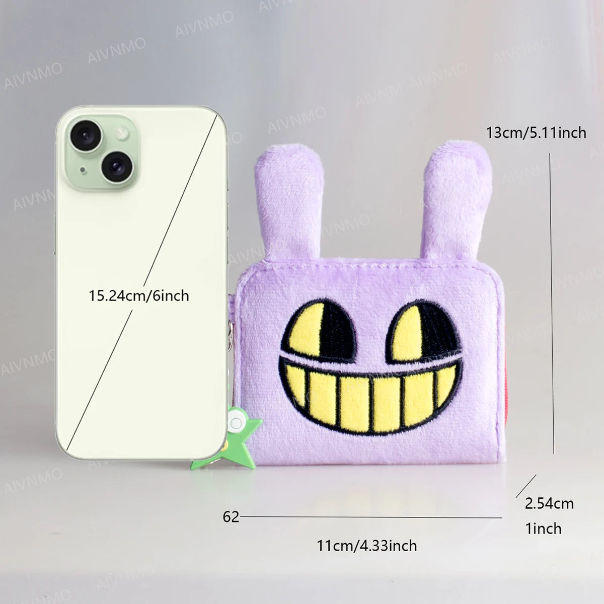 3D High-Quality Plush Tri-Fold Zip Wallet, Fashionable Personalized Card Holder, Coin Purse, ID Window, Stylish and Practical