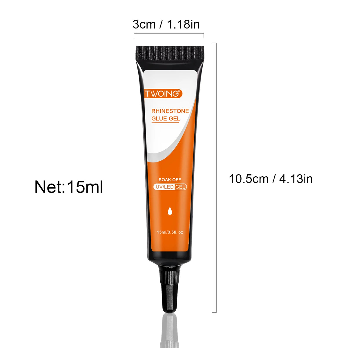 15mL Gel Nail Glue for Rhinestones for Nails Super Adhesive NO Wipe Nail Gem Glue for Nail Crystals Beads Diamonds Sticker 3D
