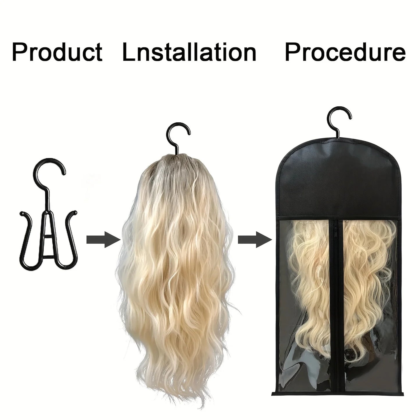 1/2/3/5/10/15 pc of black wig storage hooks wig  display rack, suitable for wig storage and display
