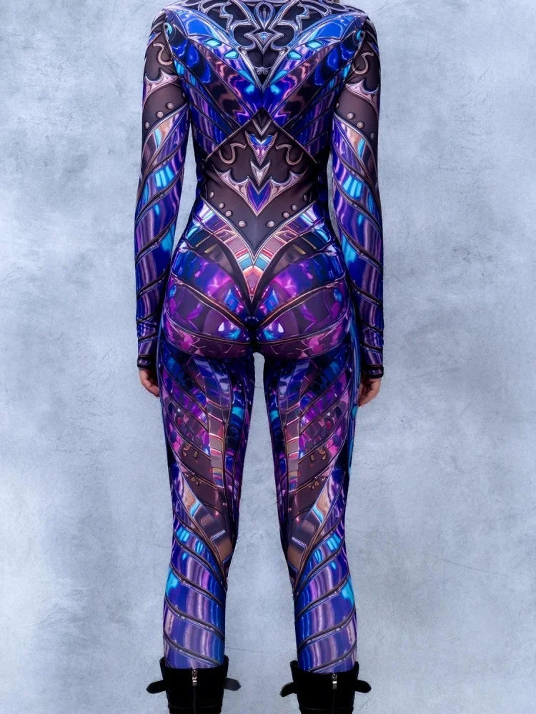 Halloween New Fashion Pink Adult Female Girlfriends Costume Cosplay Tights Cyberpunk Steam Tights Stage Role-playing Costumes
