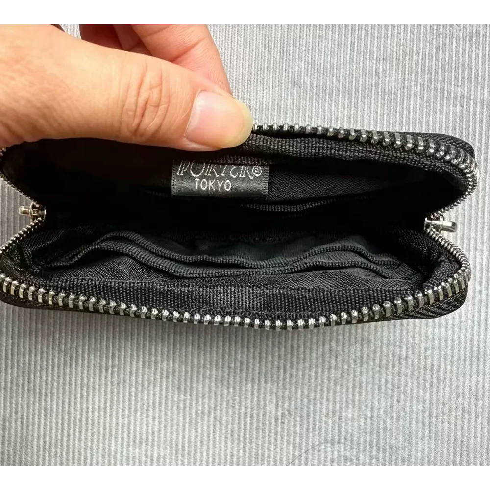 Porter Multi Coin Case Sheepskin Mini Small Coin Wallet Portable Card Holder Multi Compartment Travel Purse Daily Use