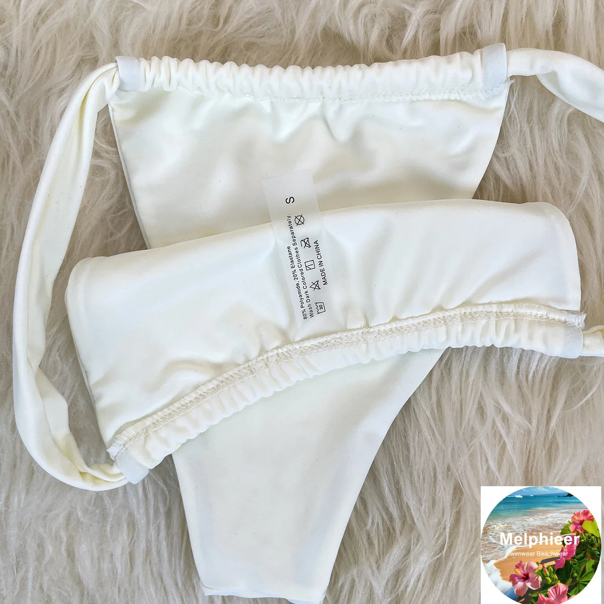 Melphieer Women's Solid Color Bikini Set Strappy Bandage Push-Up Swimsuit Summer Lady Beach Pool Club Swimwear Bathing Suit