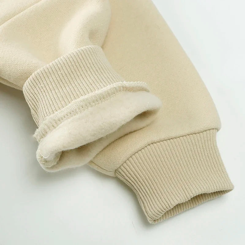 Baby Romper Infant Boy Girl Thick Clothes 6-24M Warm Long Sleeve Newborn Bodysuit Solid Cotton Jumpsuit Soft Winter Clothing