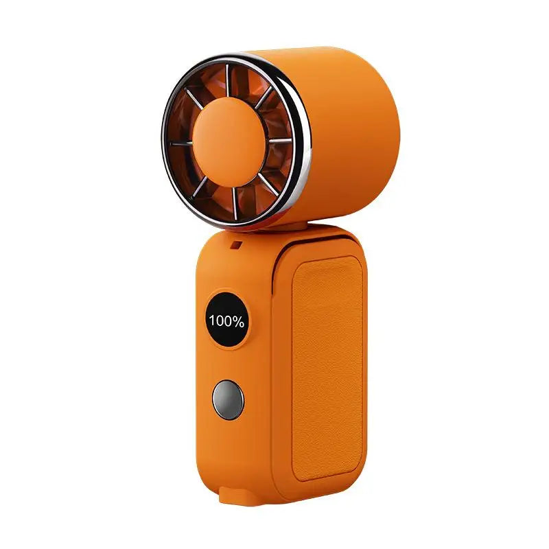 Portable Handheld Mini Fan Foldable Cooling Fans 5 Speed USB Rechargeable Fan with Phone Stand And Digital Display Screen