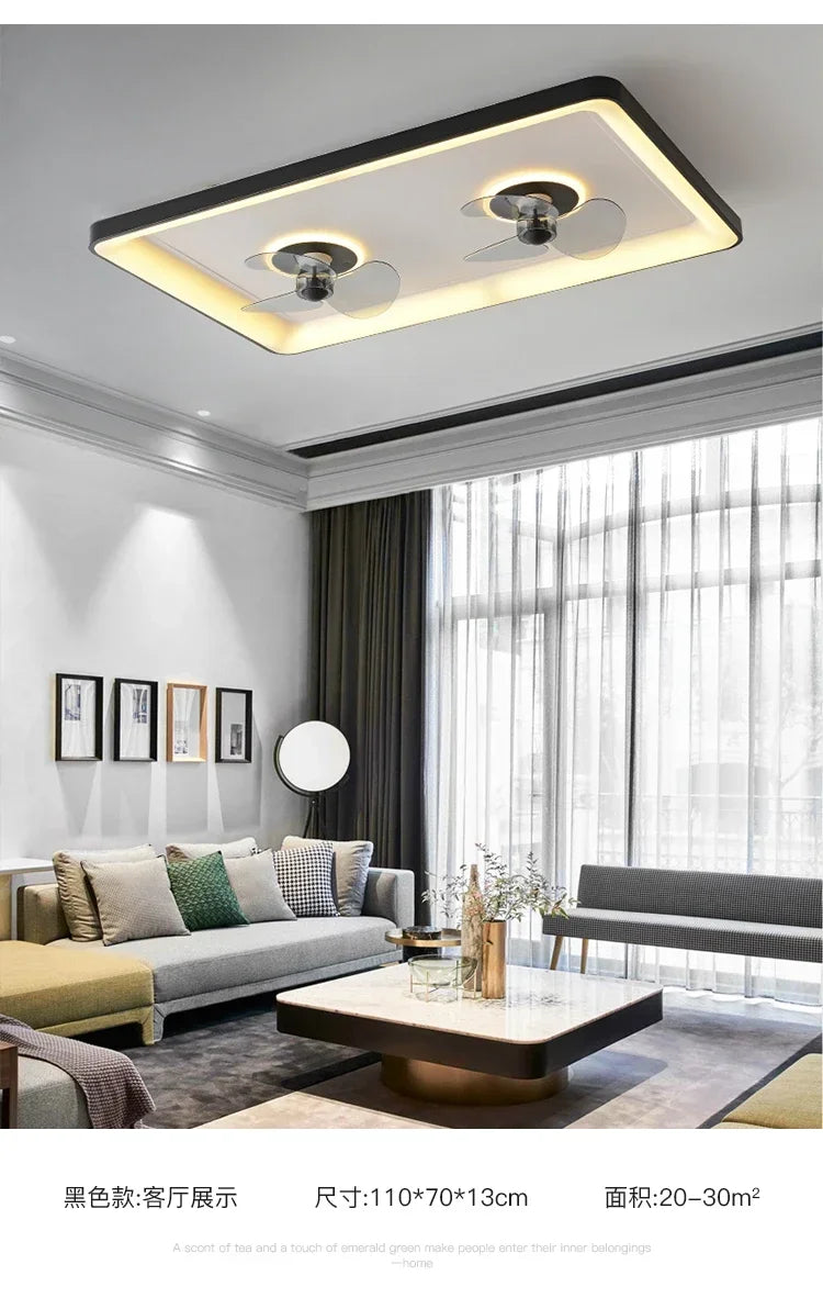 Bedroom fan lamp minimalist round modern minimalist dining room fan integrated master bedroom ceiling lamp electric fan 220V