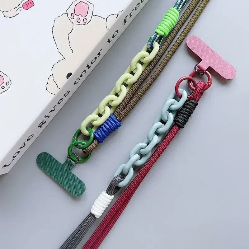 Knotting Universal Crossbody Long Phone Lanyard Strap Mobile Phone Hanging Rope Neck Straps Anti-lost Lanyards Cell Phone