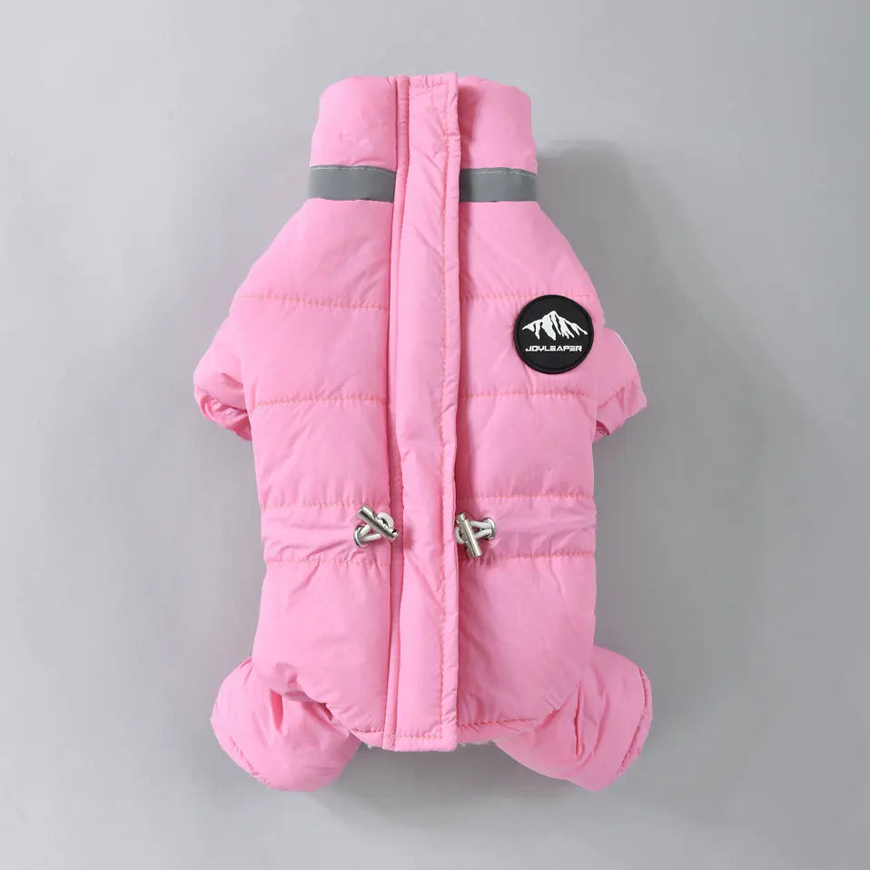 Dog Thick Warm Cotton Clothing Pet Outdoor Winter Small Medium Dog Padding Down Parkas Overalls Warm Puppy High Neck Jacket