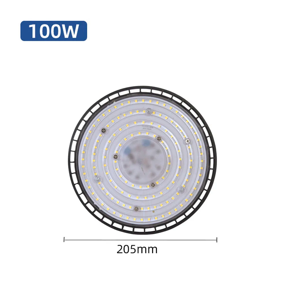 High Bay Lights 100/150/200W 220V Super Bright UFO LED Waterproof Commercial Market Warehouse Garage Industrial Lighting