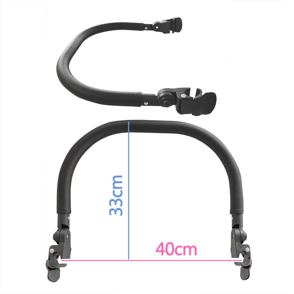 Baby Stroller Accessories Bumper Bar for Bugaboo Bee3/5 & Babyzen yoyo Armrest Handlebar Dinner Plate PU leather Pram Accessory