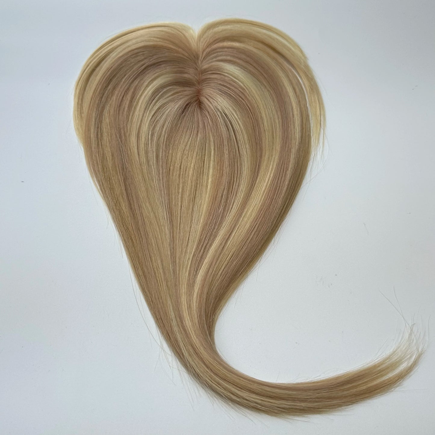 Women Hair Topper 100% Human Hair With Fringe Lace Mechanism Middle Part | 8x12cm 12inch Job Interview Ready