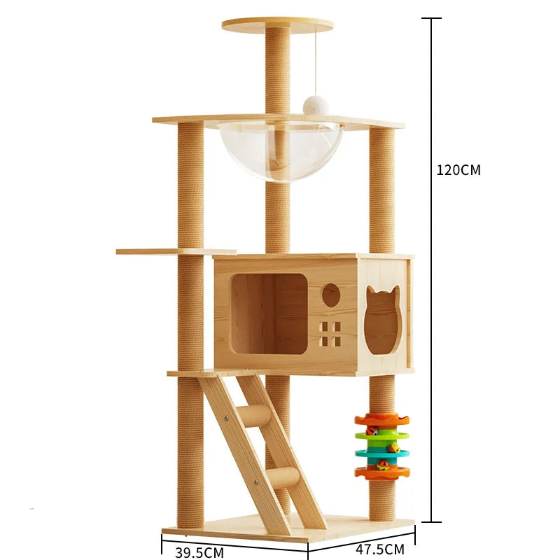 Cat climbing frame, cat villa, cat nest, cat scratching board, cat tree, pet cat toy, pet spacecraft, universal for all seasons