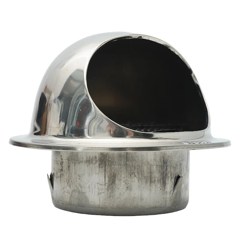Round Wall Vent Cover, 304 Stainless Steel Vent, Hemispherical Grille Vent Cover, Wall Vent Cover, Stainless Steel Exhaust Vent, Round Vent Cover Suitable for Outdoor Ventilation Systems, Dryer Exterior Vent Cover, Stainless