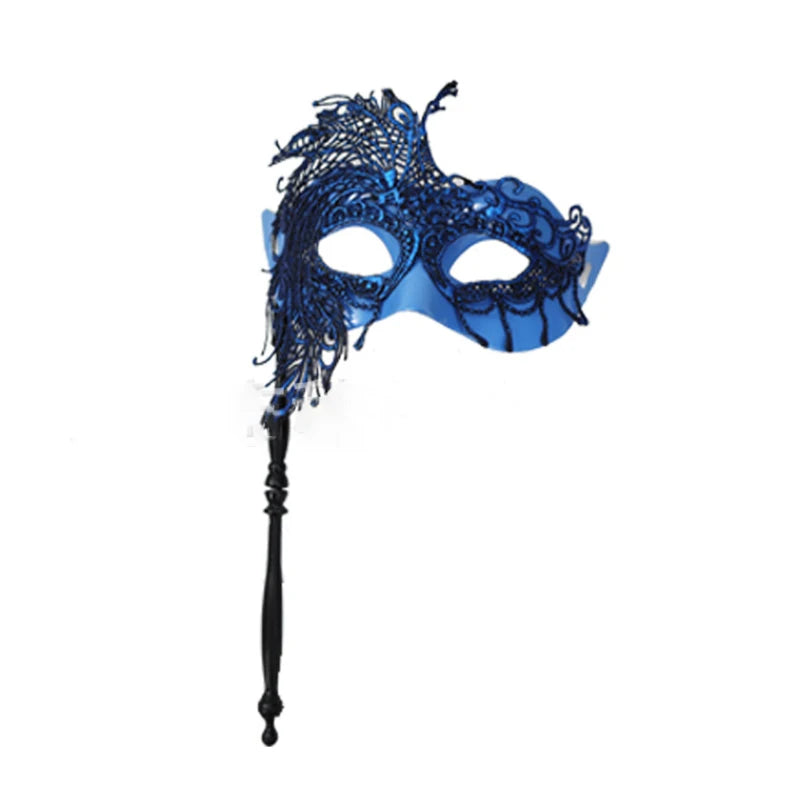 Halloween Costume Masks For Women Plastic Halloween Party Accessories For Women Masquerade Ball Masks With Stick For Masquerade