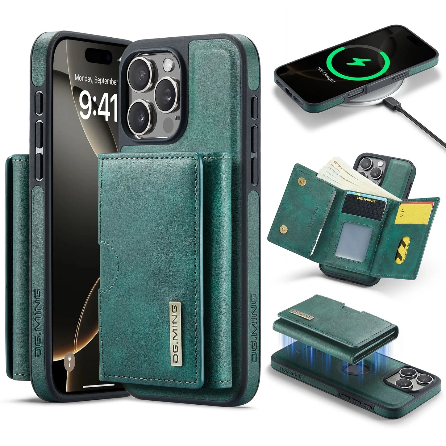 Magnetic Leather Wallet Card Phone Case For iPhone 17E 17 Air 16E 16 Pro Max 15 Plus 14 13 12 11 Flip Wireless Charging Cover