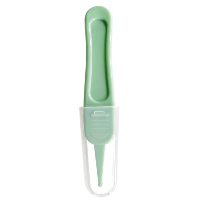 2pcs/lot Safety Obtuse Clean Tweezer for Baby Cleaning Earwax Booger Navel Dirt Tweezer Infant Baby Daily Nursing Care