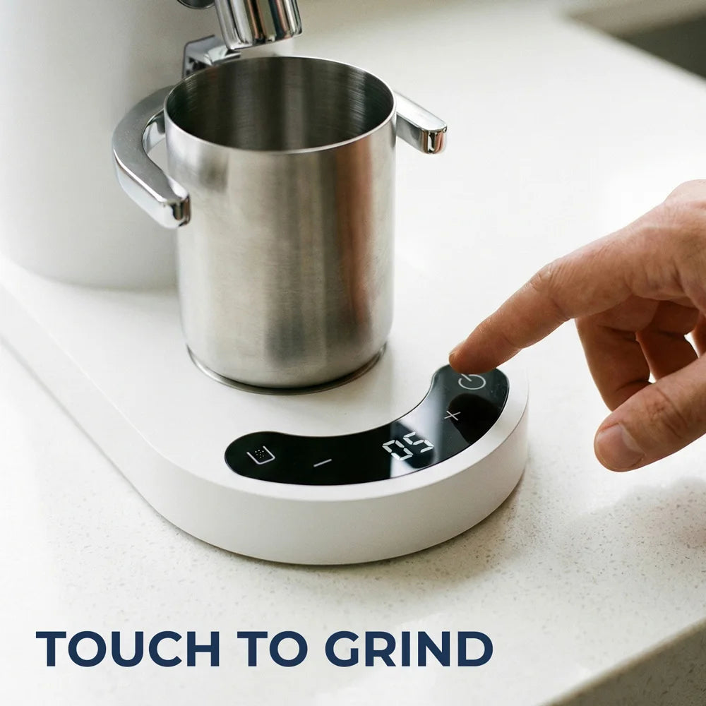 ROUNY Cordless Portable Rechargeable Coffee Grinder for Home & Travel, 60 Settings, 41mm Stainless Steel Burr, LED Touch