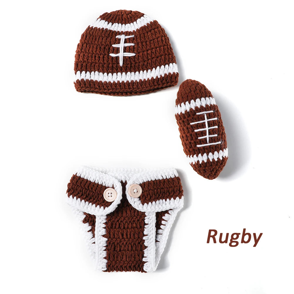 Handmade Crochet Costume Halloween Photoshoot for Baby Boy Photography Props Outfits Newborn Babies Gifts 0-6M Lion Pants Set