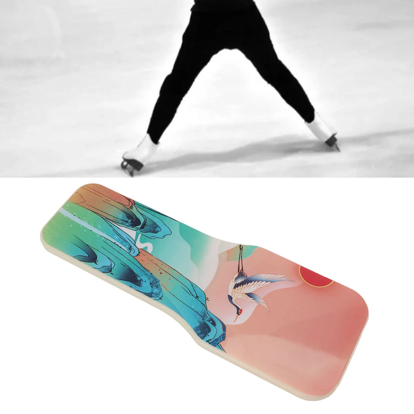 Ice Skating Warm Up Tool Lightweight Plastic Stylish Balance Training Ice Skating Turning Board Portable for Practice