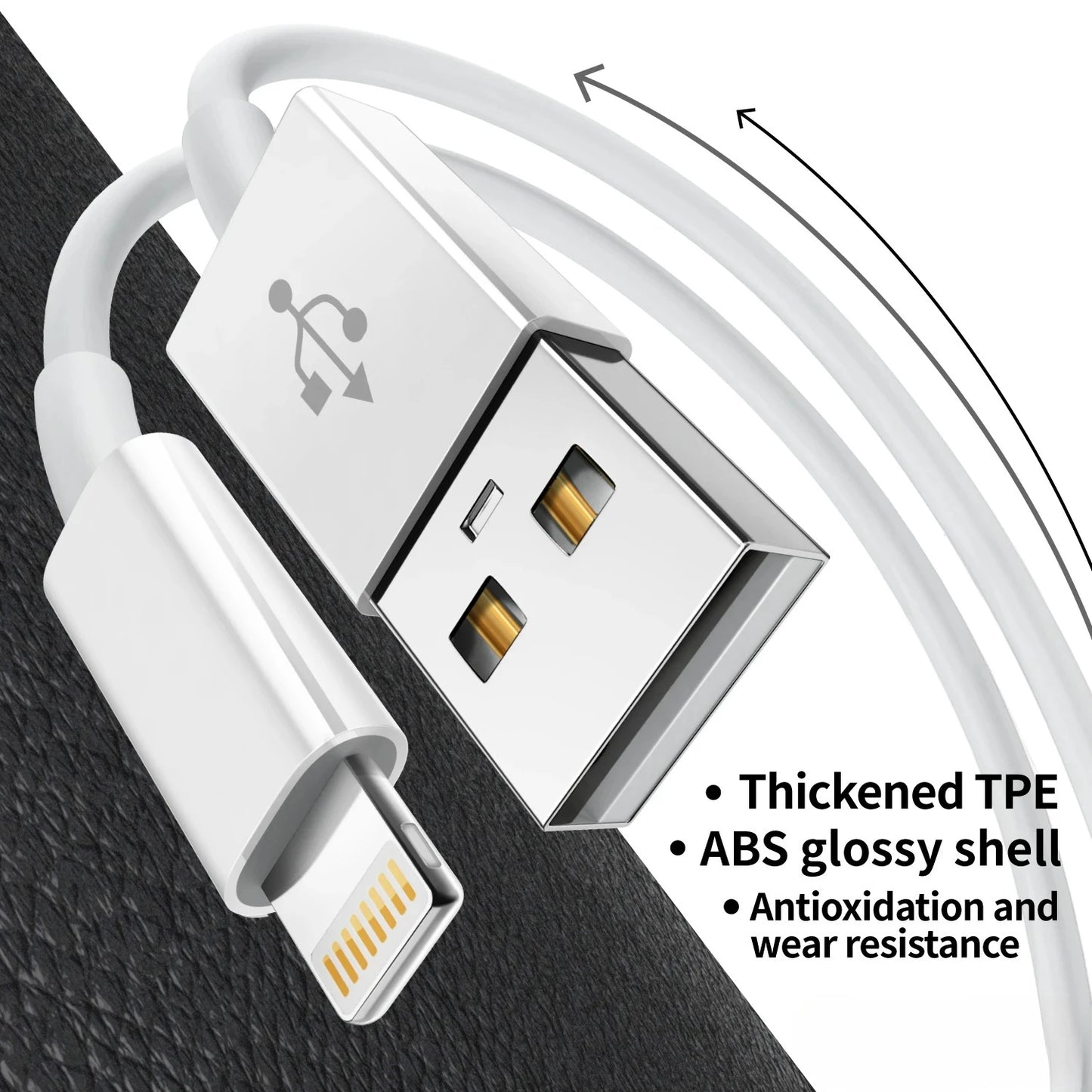 2pcs for iPhone charger cable lightning data cable certified USB A charging cable suitable for iPhone 14 13 12 11