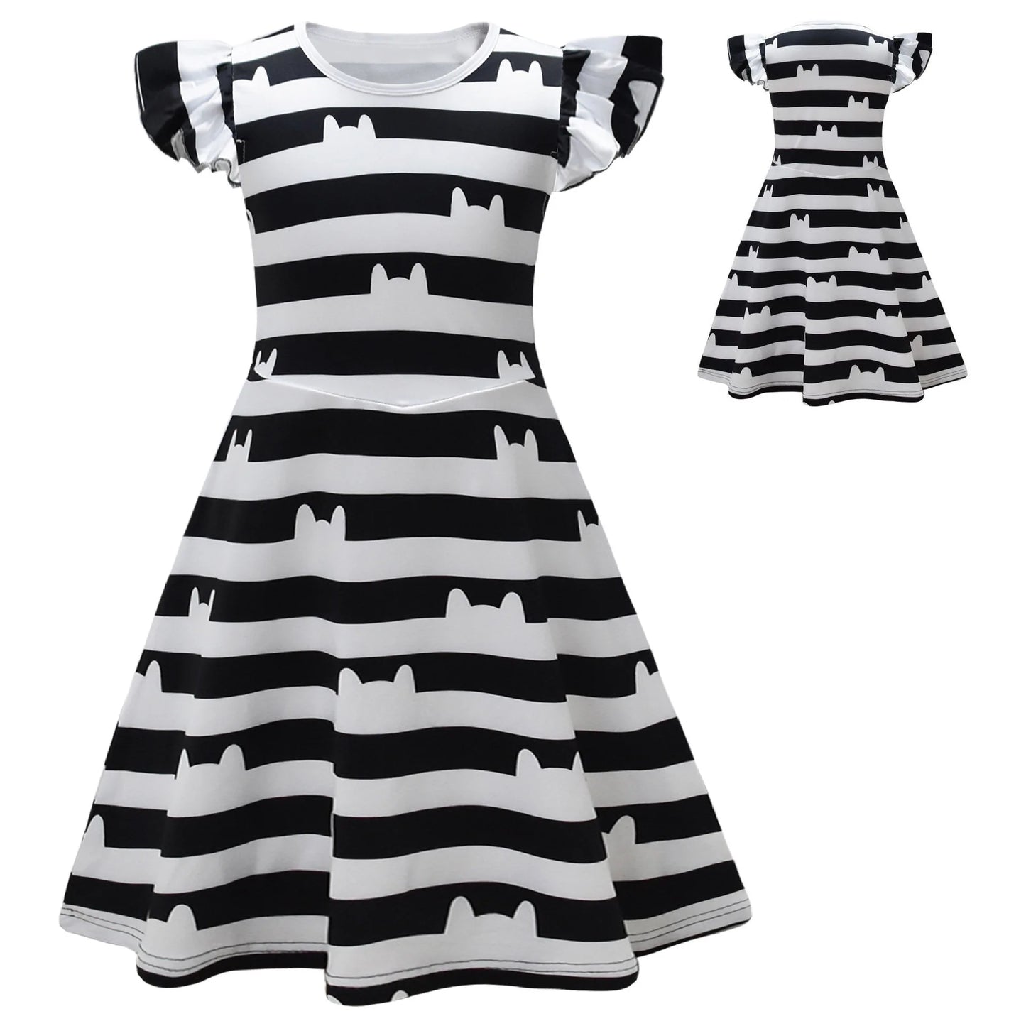 Vestido De Gabby's Dollhouse Clothes Kids Gabbys Cats Cosplay Costume Toddler Girls Carnival Birthday Party Dress with Headband