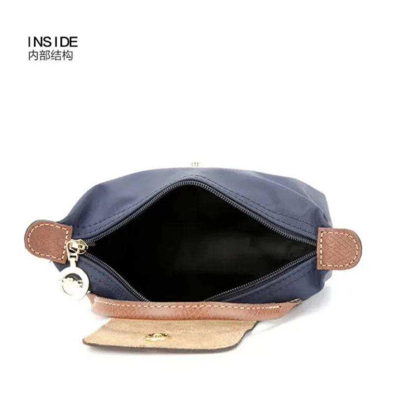 Zqish Zak Avec Principale Et Inclinée Y2K Ballon Haut Nylon Élément Sangle D'épaule Sans Perforation En Pression Style Français