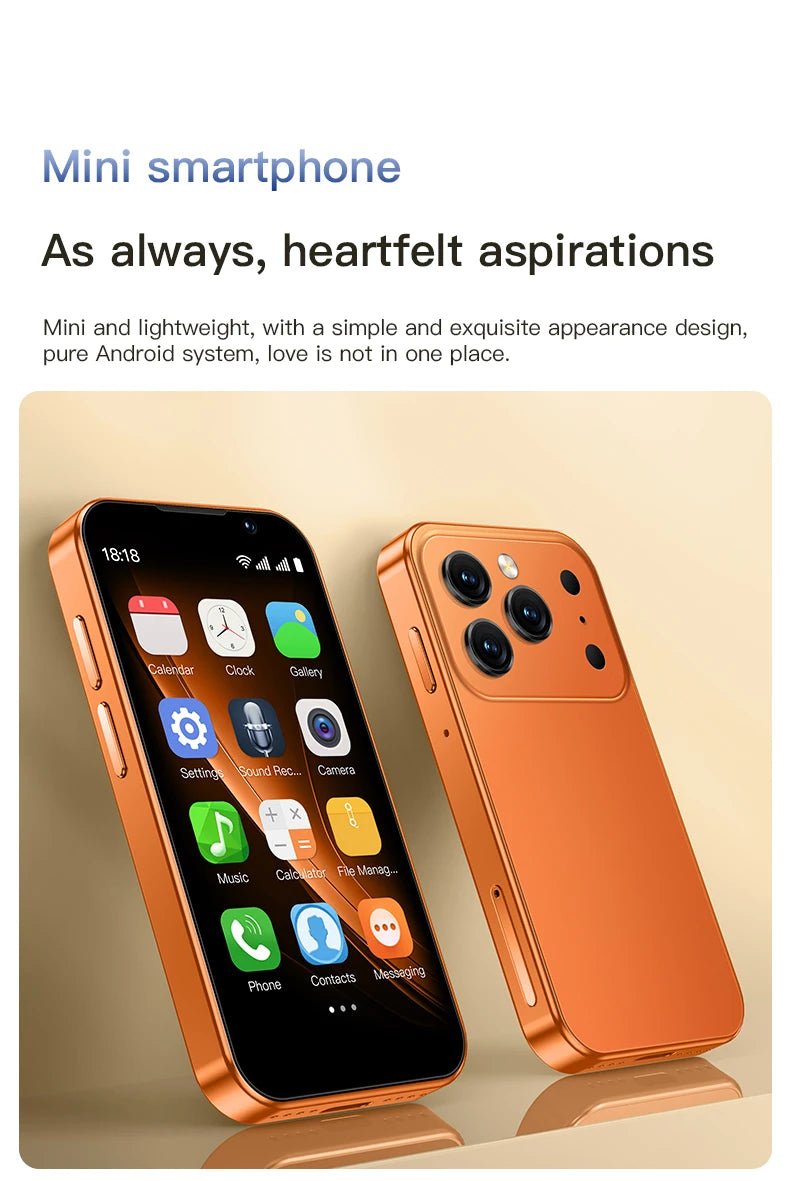 SOYES i17 Mini Smartphone 3.0" Screen 2GB RAM 16GB ROM Dual SIM Standby Dual Camera Android 9.0 Small Mobile Phone