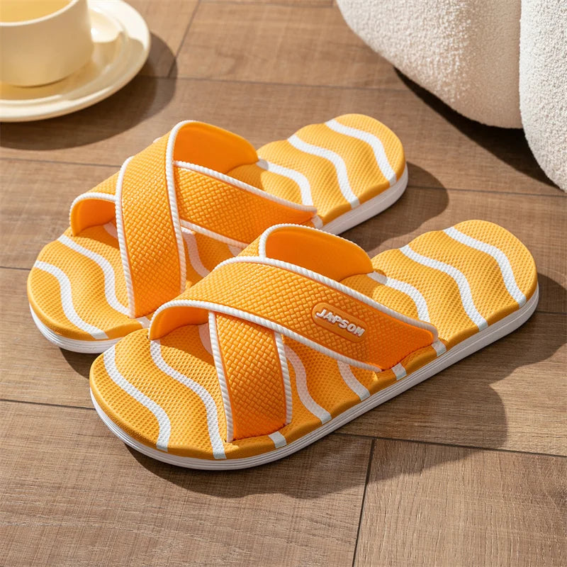 Summer Men Women Indoor Home Slippers Soft House Shoes Slides Guest Shoes Sleepers Slipers Room Bedroom Bathroom