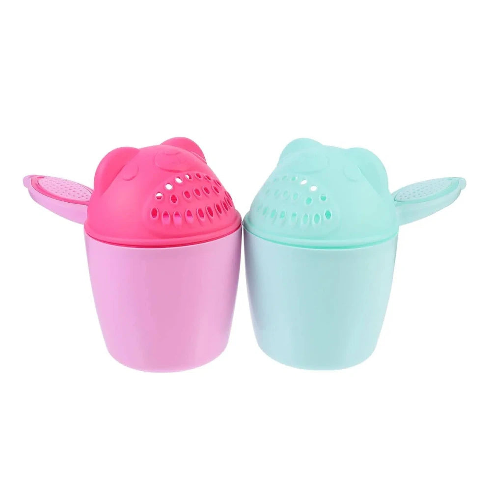 1PC Baby Shampoo Cup Baby Bath Bucket Kids Bath Spoon Child Hair Wash Cup Baby Bath Kit Cute Cartoon Baby Bath Play Funny Bucket