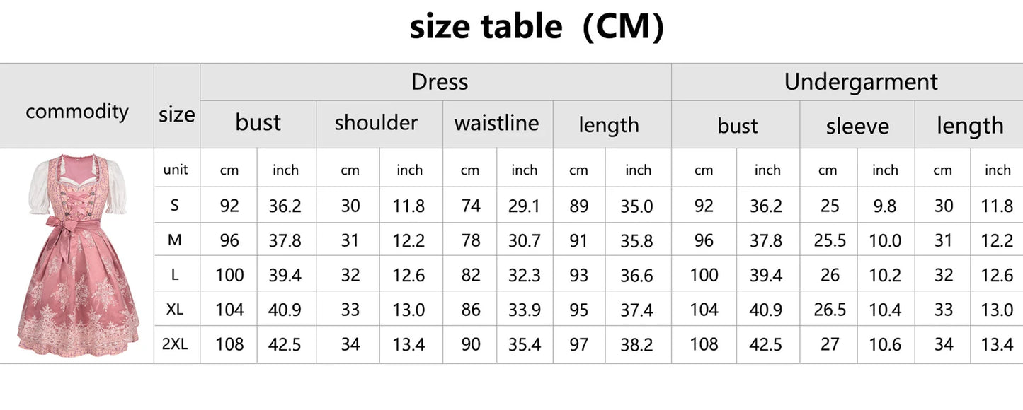 Halloween Carnival Cosplay Costume German Oktoberfest Maid Dress Woman Bavarian Traditional Embroidery Outfits Performance Girl