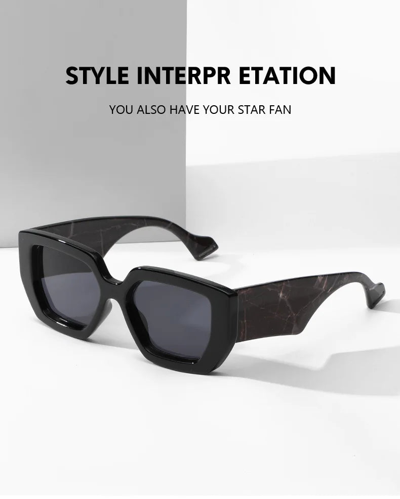 Colorful Square Sunglasses Women Wide Glasses Legs Men Travel Shades Male Female UV400 Gafas Oculos Retro Brand Designer Luxury