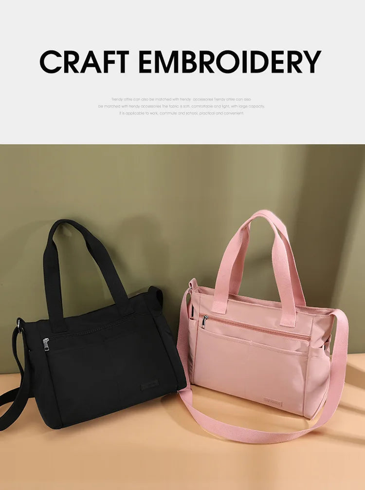 Women Bag Crossbody Nylon Large Capacity Shoulder Bag Lightweight Handbag Maternity Diaper Baby Bag For Mom Travel Dropshipping