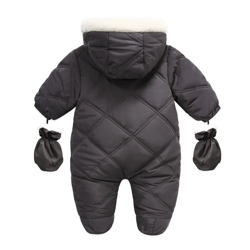 Ircomll Hight Quality Newborn Baby Winter Clothes Snowsuit Warm Fleece Hooded Romper Cartoon Lion Jumpsuit Toddler Kid Outfits