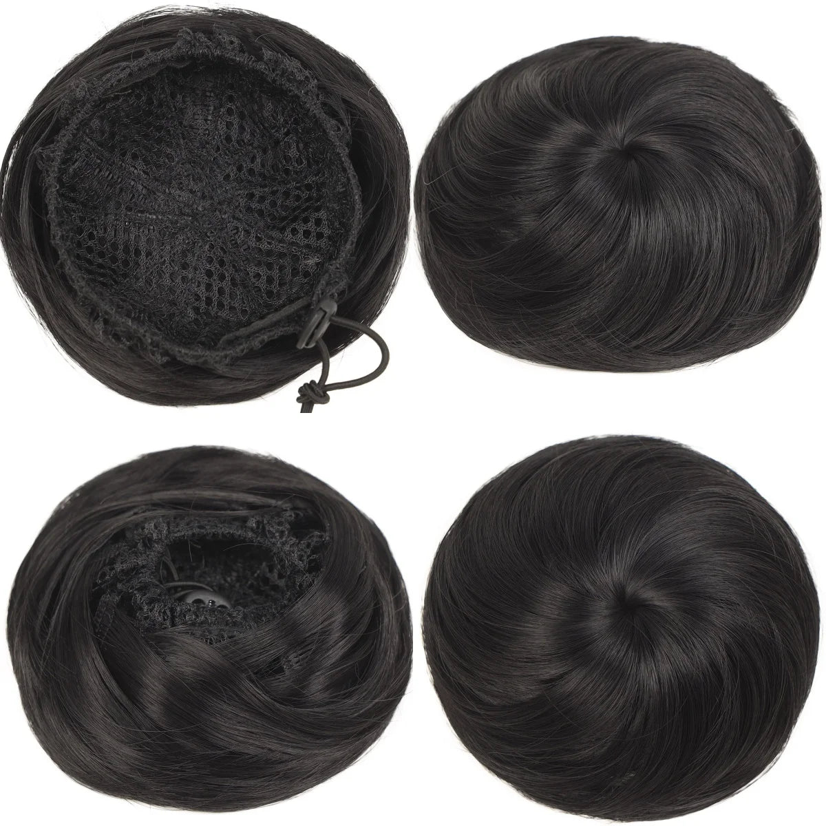 Synthetic Hair Bun Hair Drawstring Hair Bun Wig Flexible Brown Chignon bun For Women Daily use