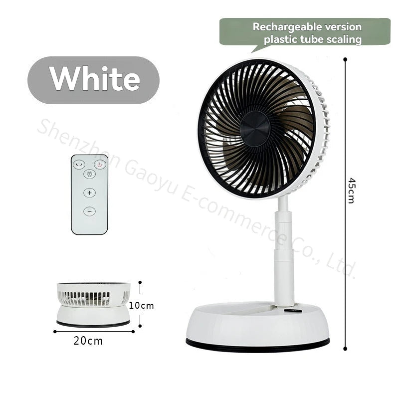 New Telescopic Fan Is Easy To Store Outdoor Shaking Head and Remote Control Fan Charging Table and Ground Dual-purpose Static.