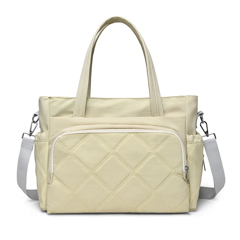 Personalized Name Simple Mommy Bag Large Capacity Solid Color Single Shoulder Crossbody Bag Baby Diaper Storage Bags