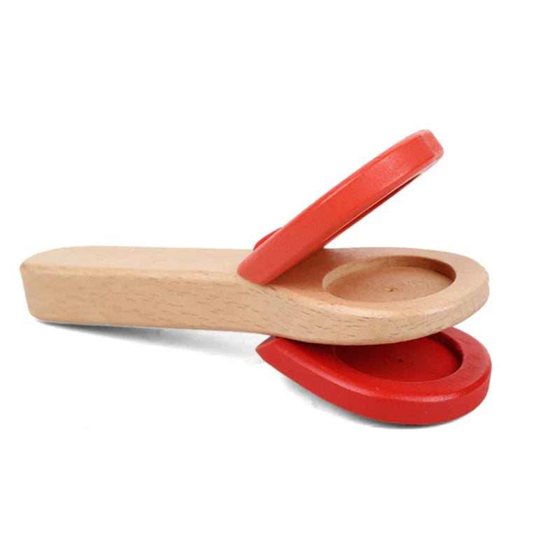 Children Musical Instrument Toys Mini Wooden Baby Stroller Accessories Clapping Board Log Color Bell Sand Hammer Sound TMZ