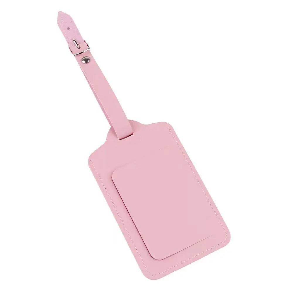 PU Leather Luggage Tag Women Men Travel Accessories Suitcase ID Address Name Holder Baggage Boarding Tag Portable Label