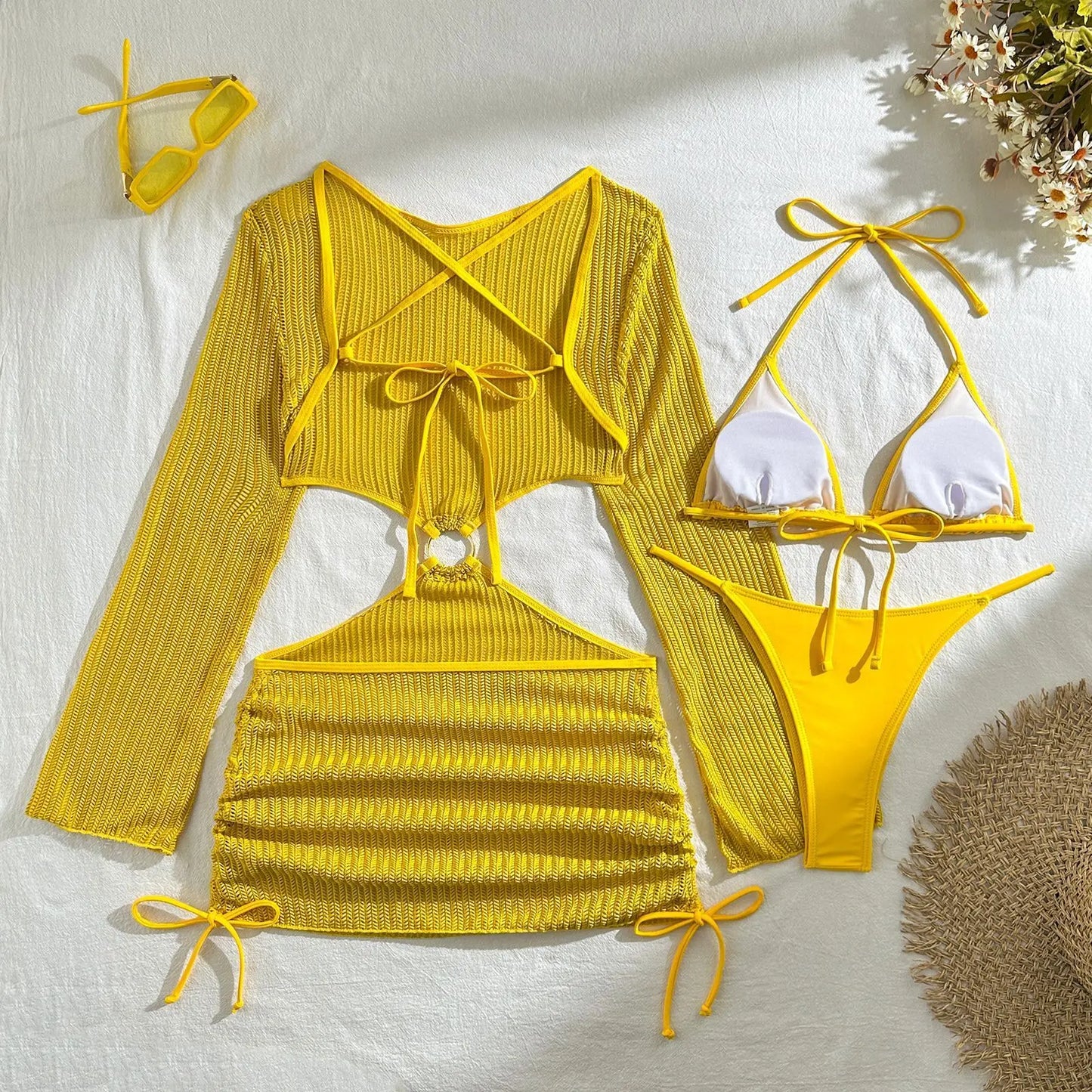 2026 Sexy Bikinis Female Swimsuits Women's Three-Piece Swimwear Beach Swim Wear Bathing Suits Brazilian Bikini Set Pool Bather