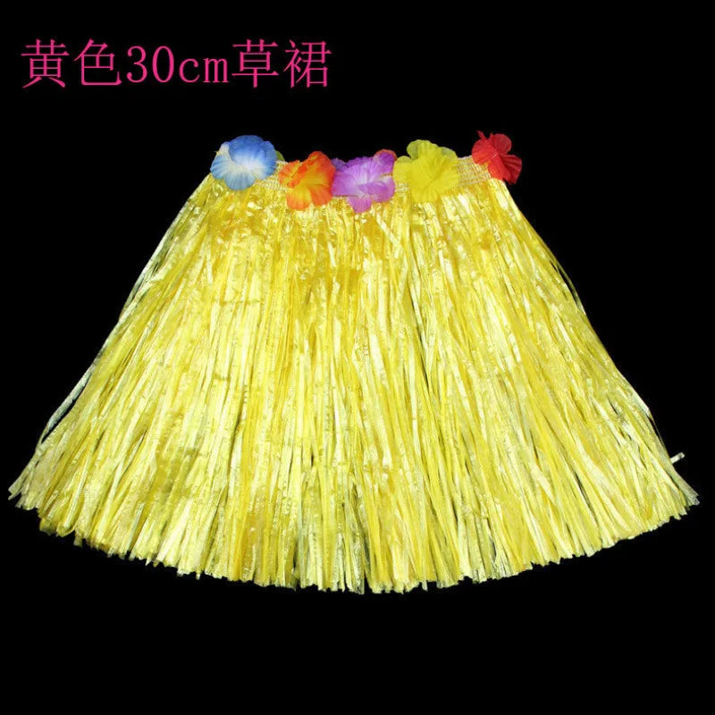 Halloween length30cmHula dance costume with garland for performance, Hawaiian children's hula outfit