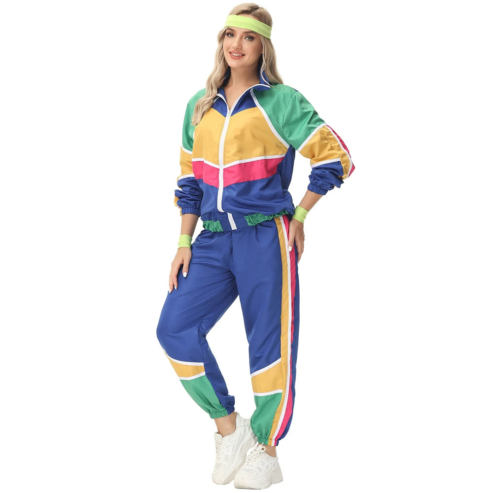 Halloween Couples Hippie Costumes for Women Male Vintage 70s 80s Rock Disco Cosplay Outfits Hip Hop Disco Hippie Costume