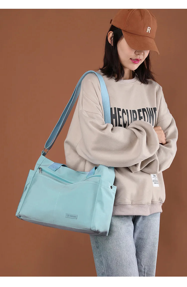 Women Bag Crossbody Nylon Large Capacity Shoulder Bag Lightweight Handbag Maternity Diaper Baby Bag For Mom Travel Dropshipping
