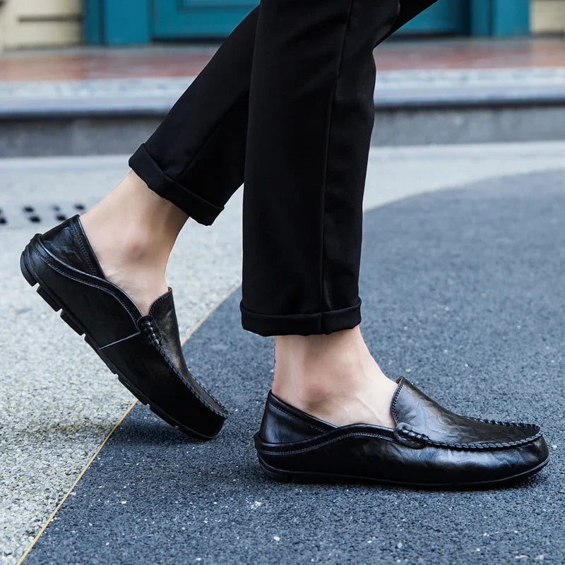 Men Shoes Casual Leather Mens Loafers Moccasins Designer Slip on Boat Shoes High Quality Chaussure Homme
