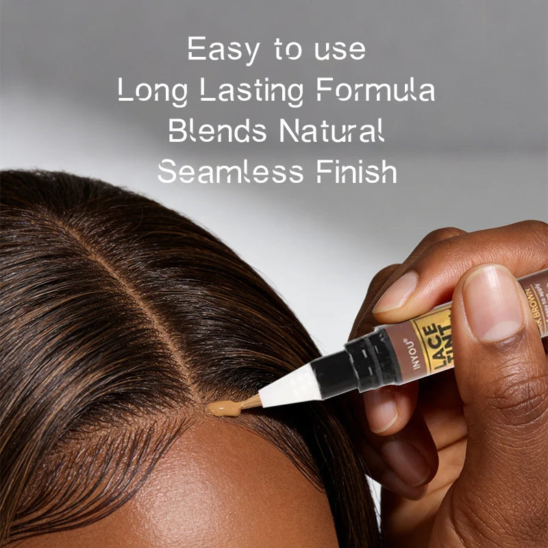Lace Tint Pen for Wigs Long-Lasting Easy Apply Natural-Looking High Viscosity Hair Tint for All Hair Types