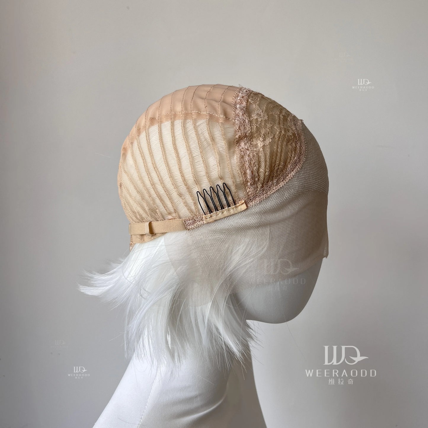 White Wig Short 8Inch 13*4 Lace Front Wig for Man Sliver Blonde Heat-resistant Fiber Hair Wig for Cosplay Synthetic Wigs