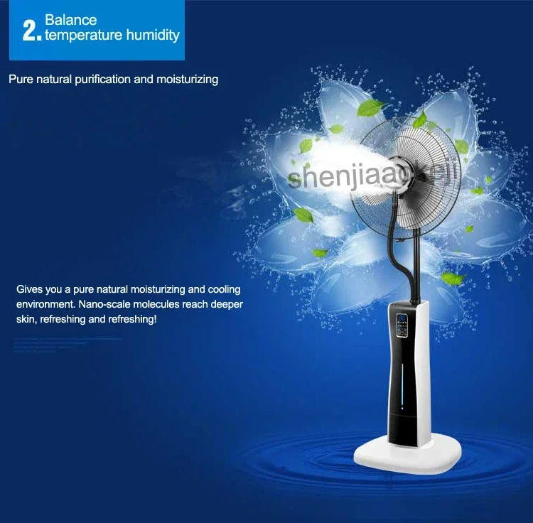 Office air humidifier Electric Fan Water mist fan Air condition fans cold fog fan remote control 12h timing