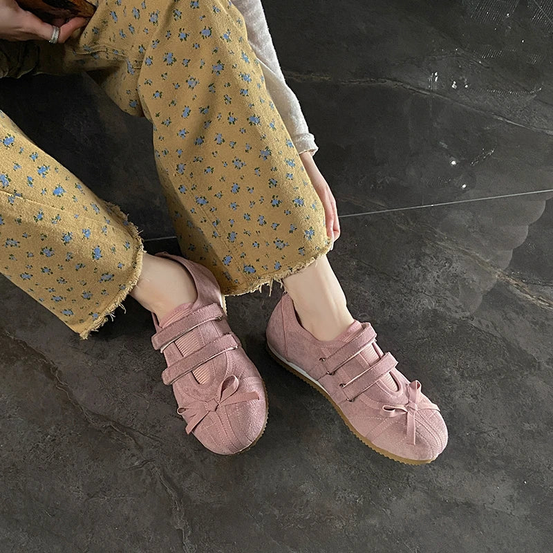 Flats Women Ballet Dance Shoes Walking Spring Cozy Sport Shoes Woman 2025 Fashion New Designer Sneakers Brand Zapatos De Mujer